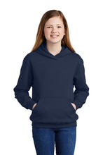 Load image into Gallery viewer, Fleece Pullover Hooded Sweatshirt / Navy &amp; Grey
