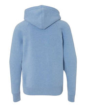 Load image into Gallery viewer, Youth Raglan Hooded Sweatshirt / Pacific Blue
