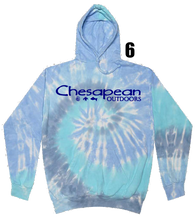 Load image into Gallery viewer, Chesapean Outdoors Tie-Dyed Hoodie/SWIRLS
