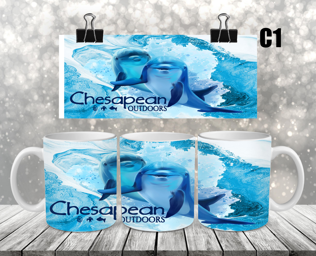 Chesapean Outdoors Dolphin Mugs