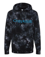 Load image into Gallery viewer, Chesapean Outdoors Tie-Dyed Hooded Sweatshirt / Black
