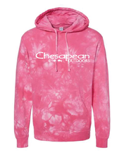 Load image into Gallery viewer, Chesapean Outdoors Unisex Tie-Dyed Hooded Sweatshirt / Pink
