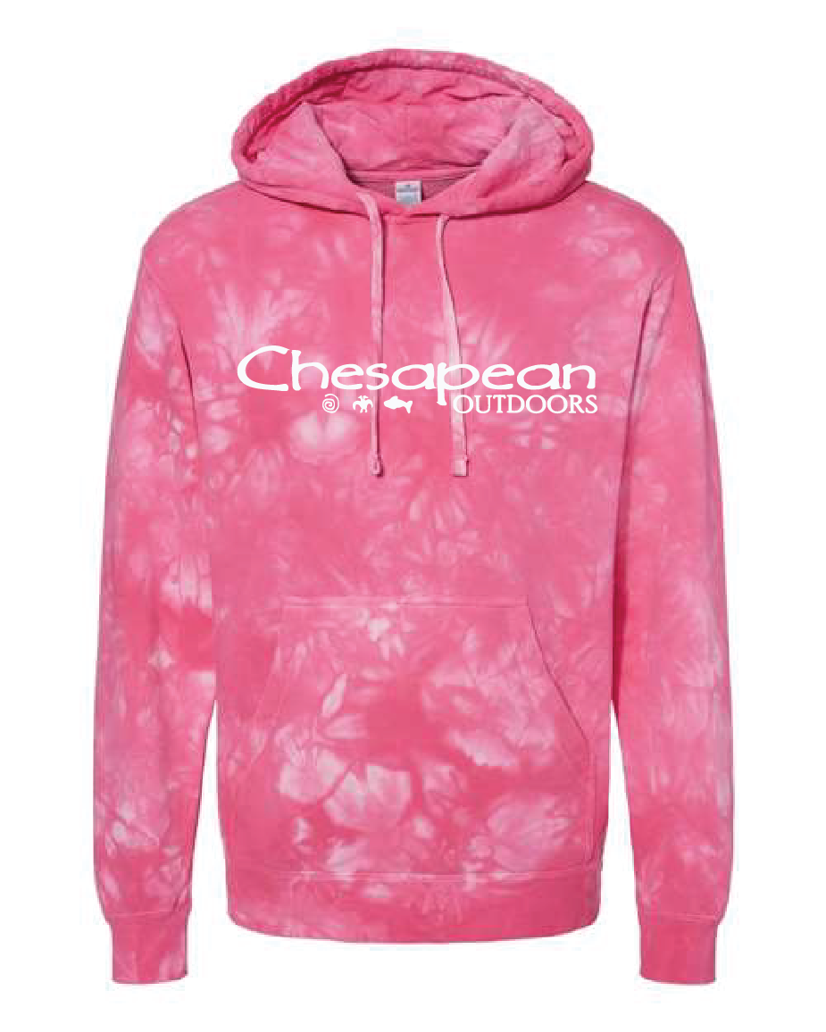 Chesapean Outdoors Unisex Tie-Dyed Hooded Sweatshirt / Pink