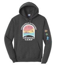 Load image into Gallery viewer, Adventure Camp Fleece Pullover Hooded Sweatshirt / Charcoal
