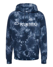 Load image into Gallery viewer, Chesapean Outdoors Unisex Tie-Dyed Hooded Sweatshirt / Navy
