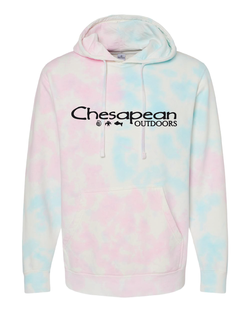 Chesapean Outdoors Tie-Dyed Hooded Sweatshirt / Sunset Swirl