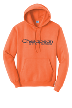 Load image into Gallery viewer, Fleece Pullover Hooded Sweatshirt / Orange &amp; Blue
