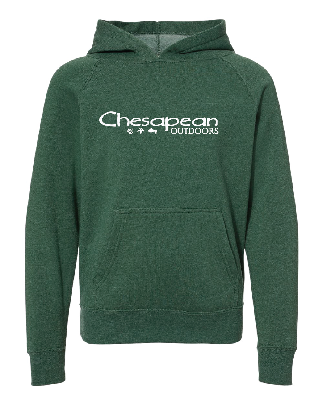 Youth Chesapean Outdoors Hooded Sweatshirt / Moss