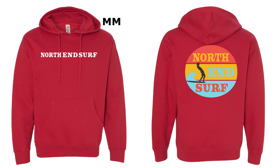 North End Surf Hoodie with Logo on Back